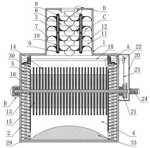 Recycling device capable of circularly crushing rigid foamed plastic