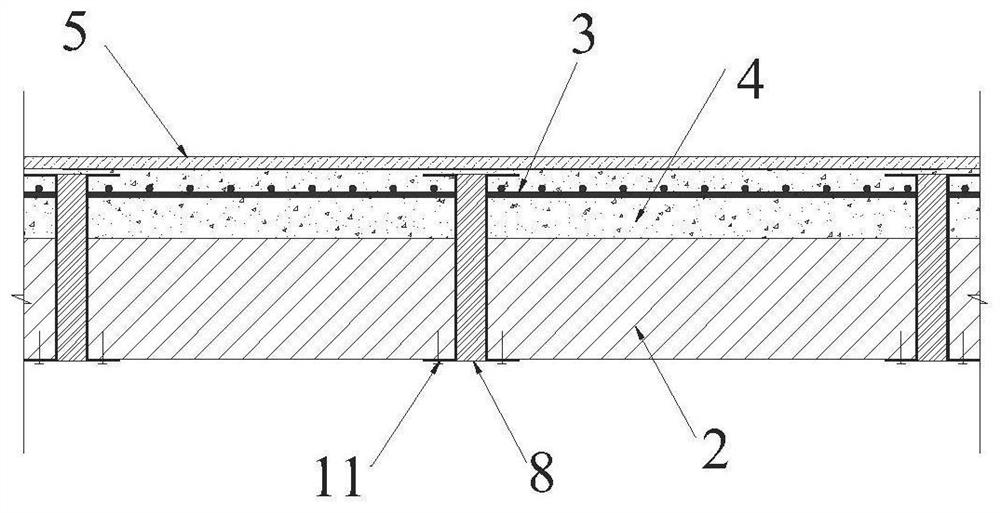 Thin-walled cold-formed section steel composite floor system and modular prefabrication method thereof