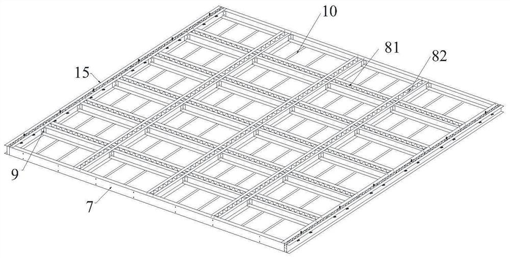 Thin-walled cold-formed section steel composite floor system and modular prefabrication method thereof