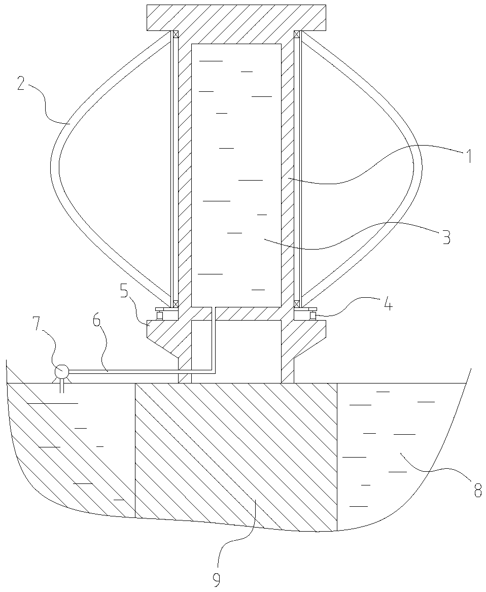 Integrated vertical axis wind power generation and high-altitude water storage energy storage power generation system