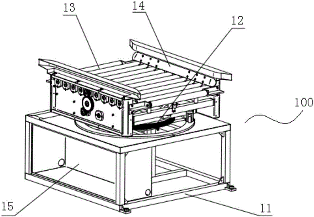 Efficient cotton bale labeling system of spray-head and platform all-in-one machine