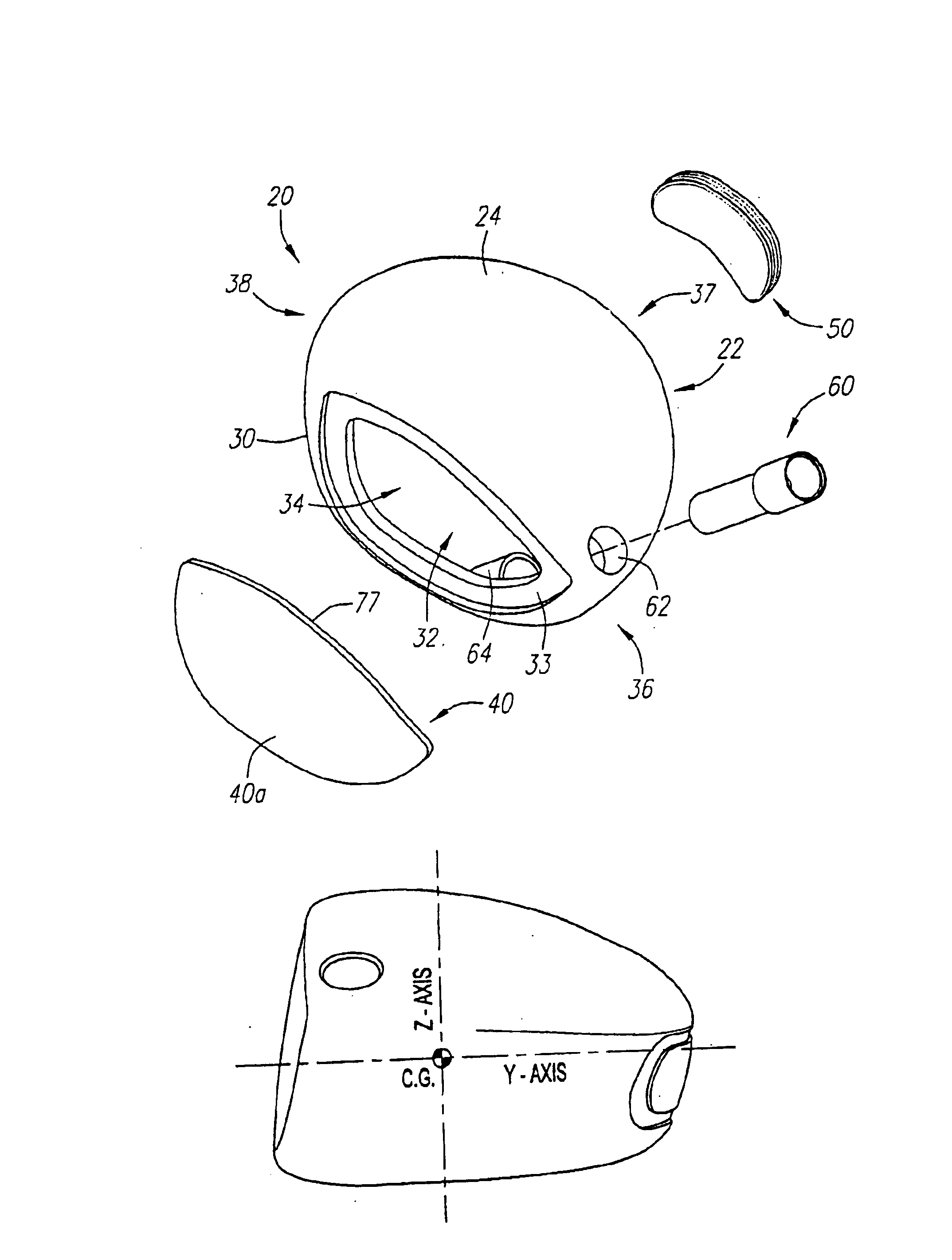 Golf club head with metal striking plate insert