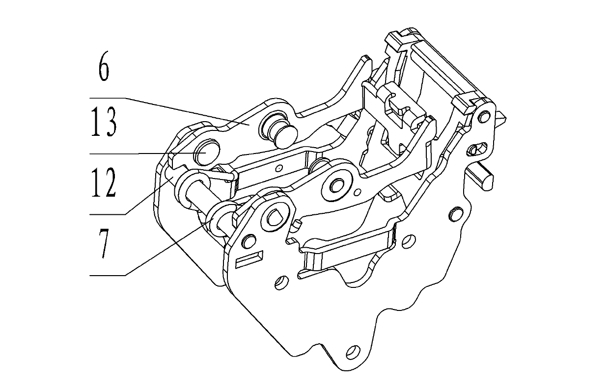 Reset mechanism of dual-breakpoint breaker