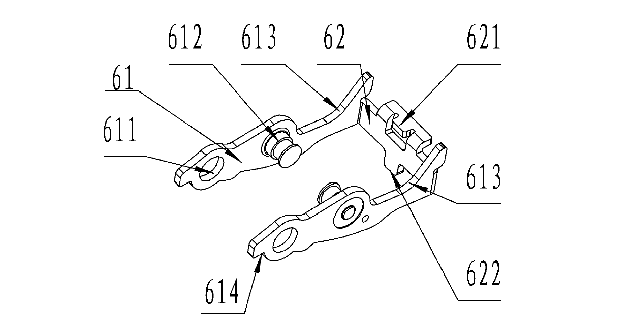 Reset mechanism of dual-breakpoint breaker