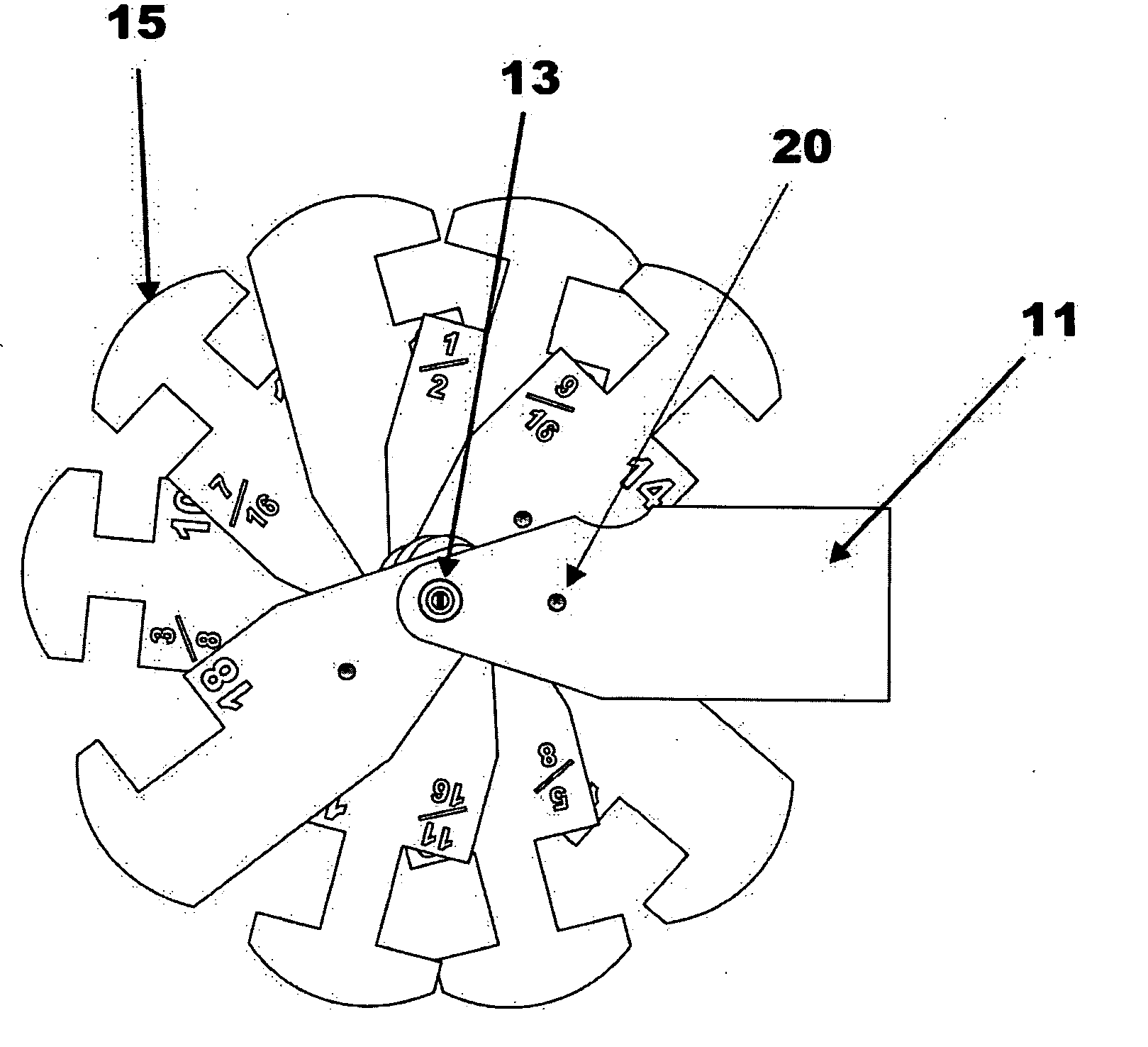 Nut and bolt sizing tool