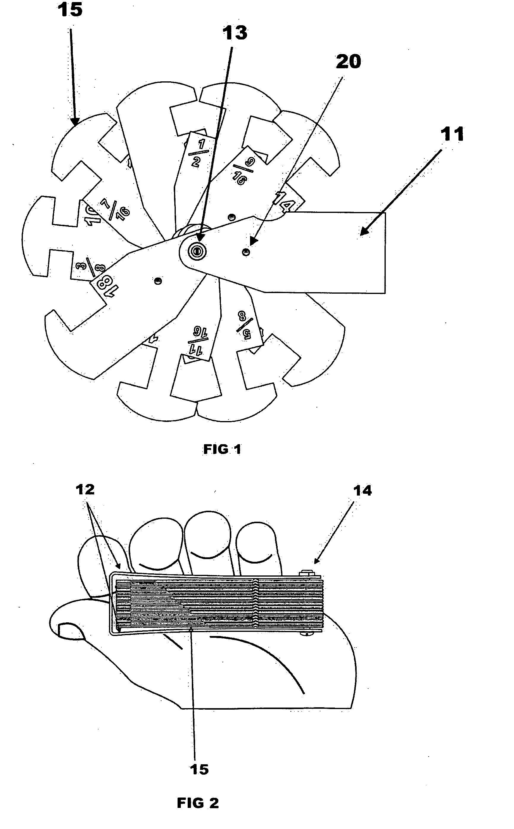 Nut and bolt sizing tool