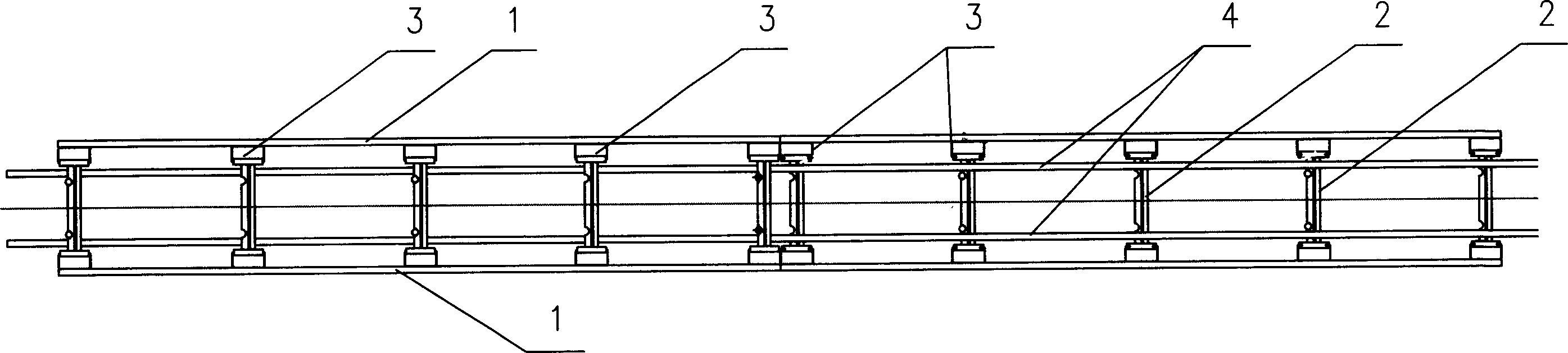 In-situ assembled building net and mounting process