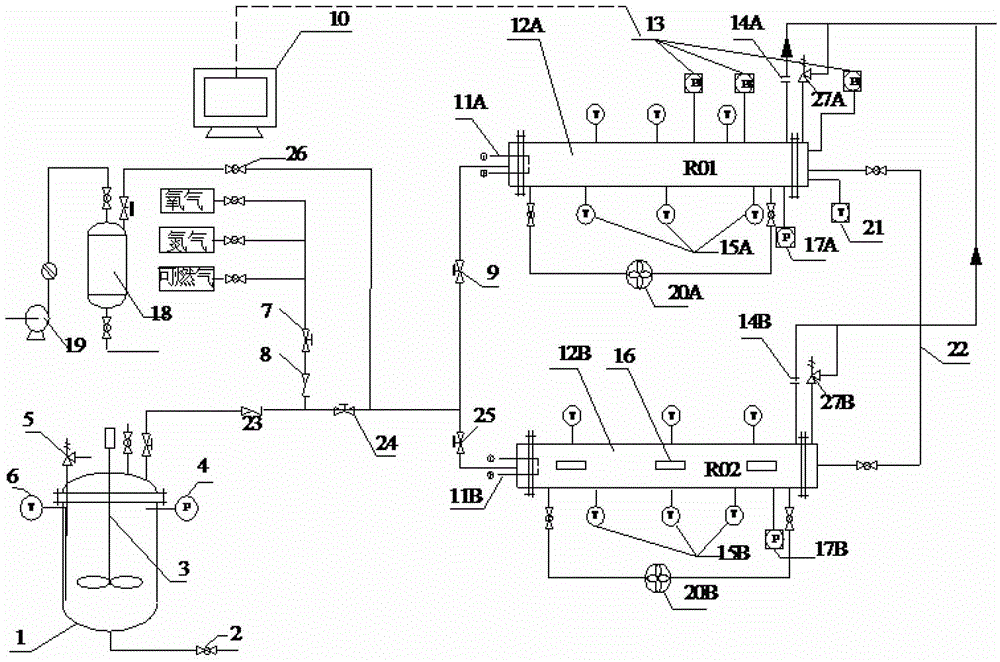 High temperature and high pressure explosion limit tester, method and application for measuring explosion limit