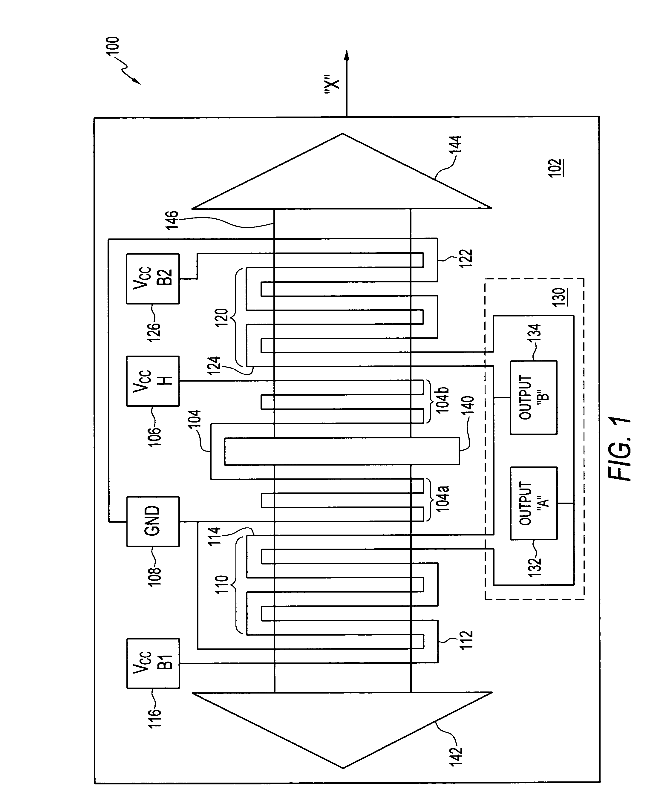 Interdigitated, full wheatstone bridge flow sensor transducer