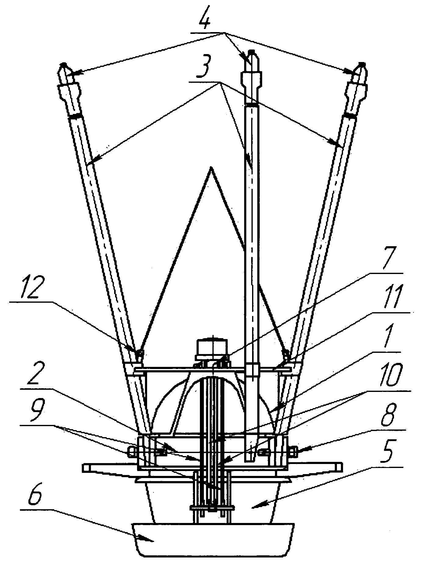 Bottom system for geophysical survey (variants)