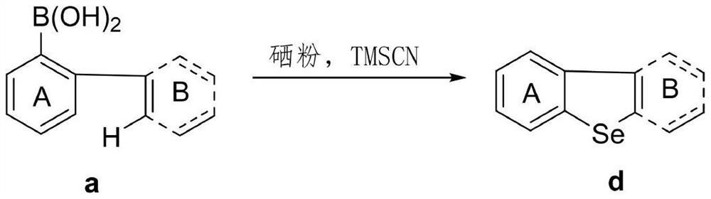 Synthetic method of dibenzoselenophene compound