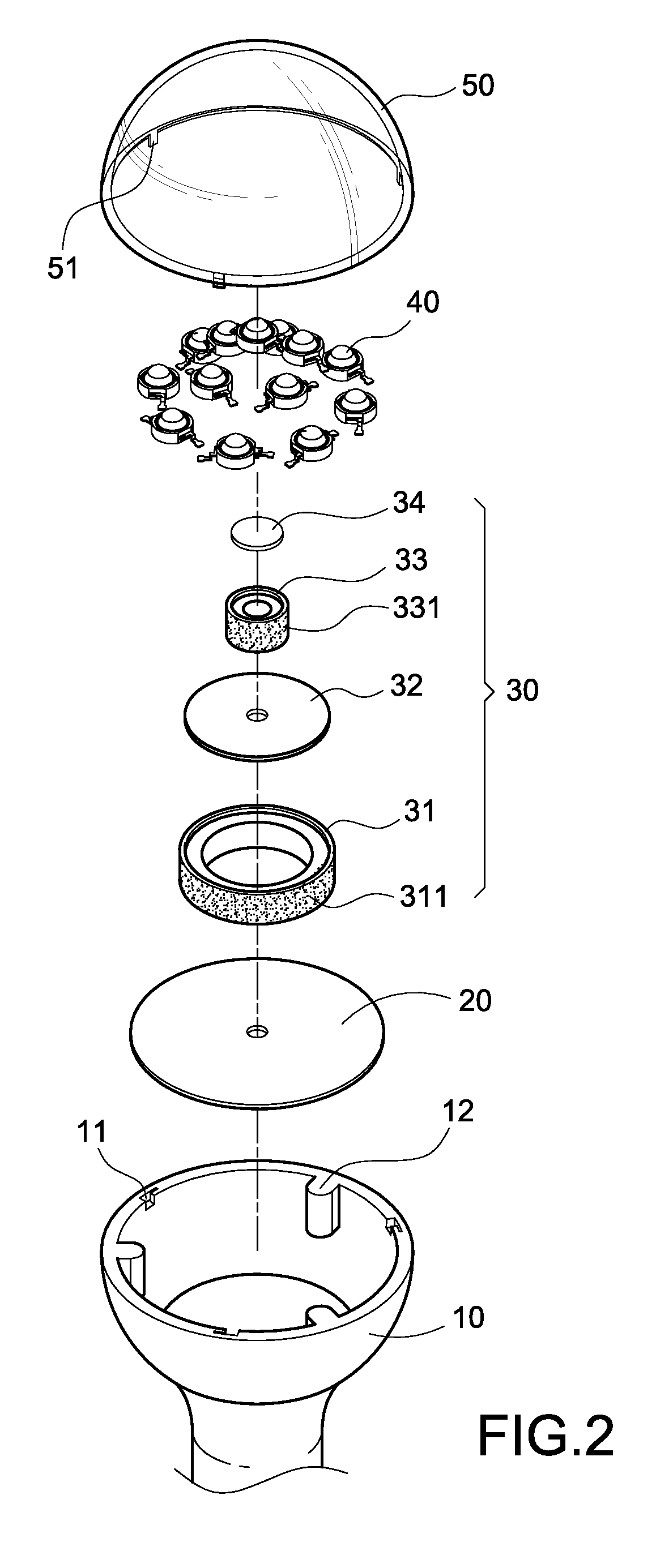 LED Lamp With 360-Degree Illumination