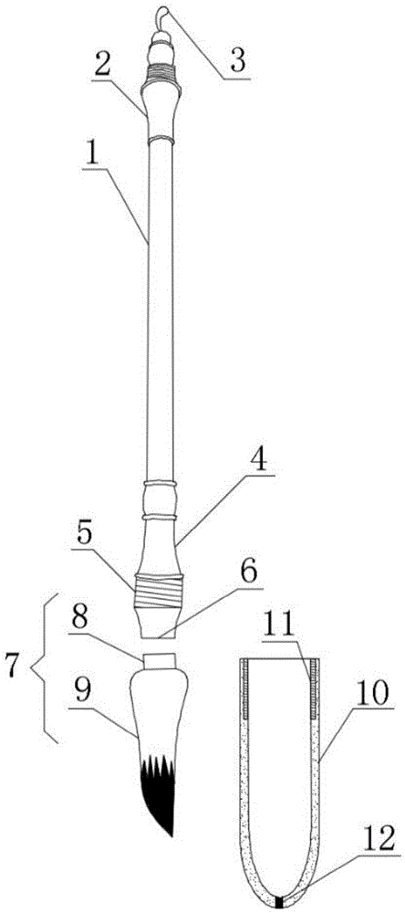 Writing brush capable of accurately adjusting ink flow rate