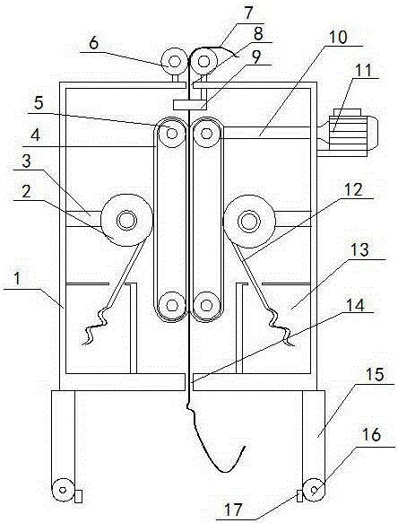 Automatic dedusting device for biodegradation film