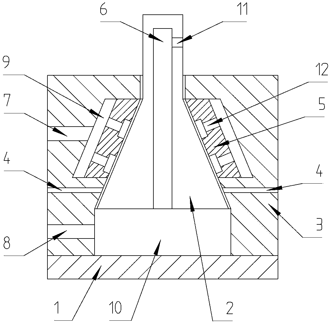 Cone-shaped friction-free rotary air supply air floatation device