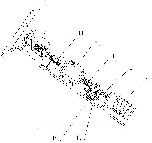 Steering wheel road feel simulating device with adjustable rotating angle range