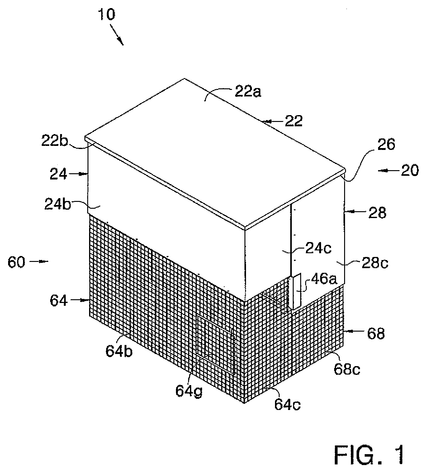 Portable and collapsible housing for poultry or other animals