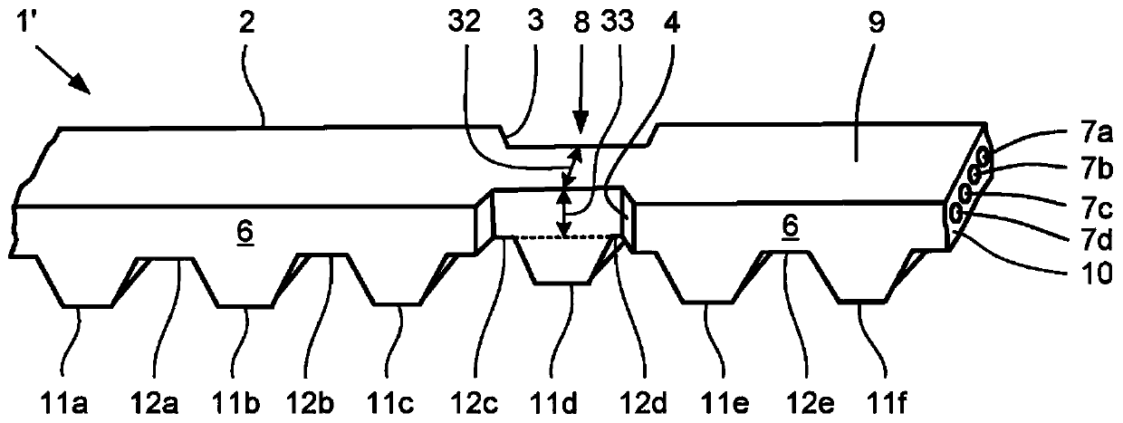 Elastic traction means and method for the production thereof