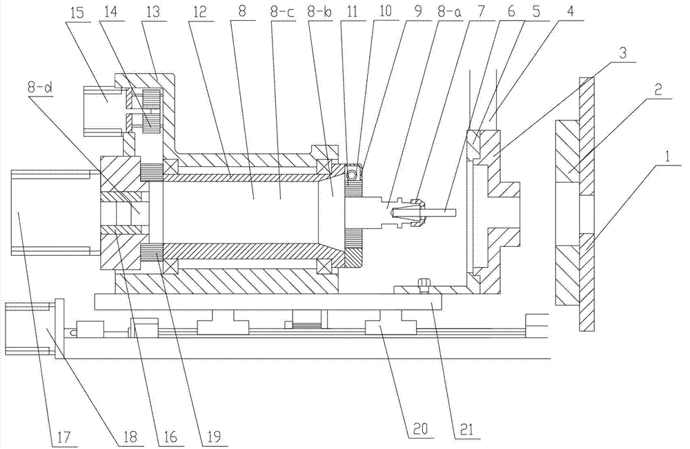 Portable spiral hole milling device and machining method