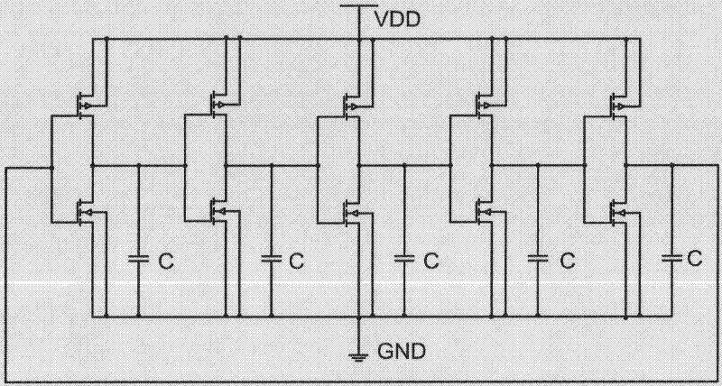 CMOS ring oscillator based on silicon-on-insulator process