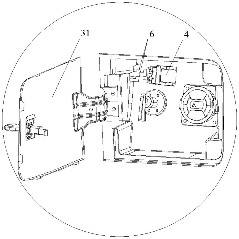 An opening structure for a maintenance cover for a vehicle