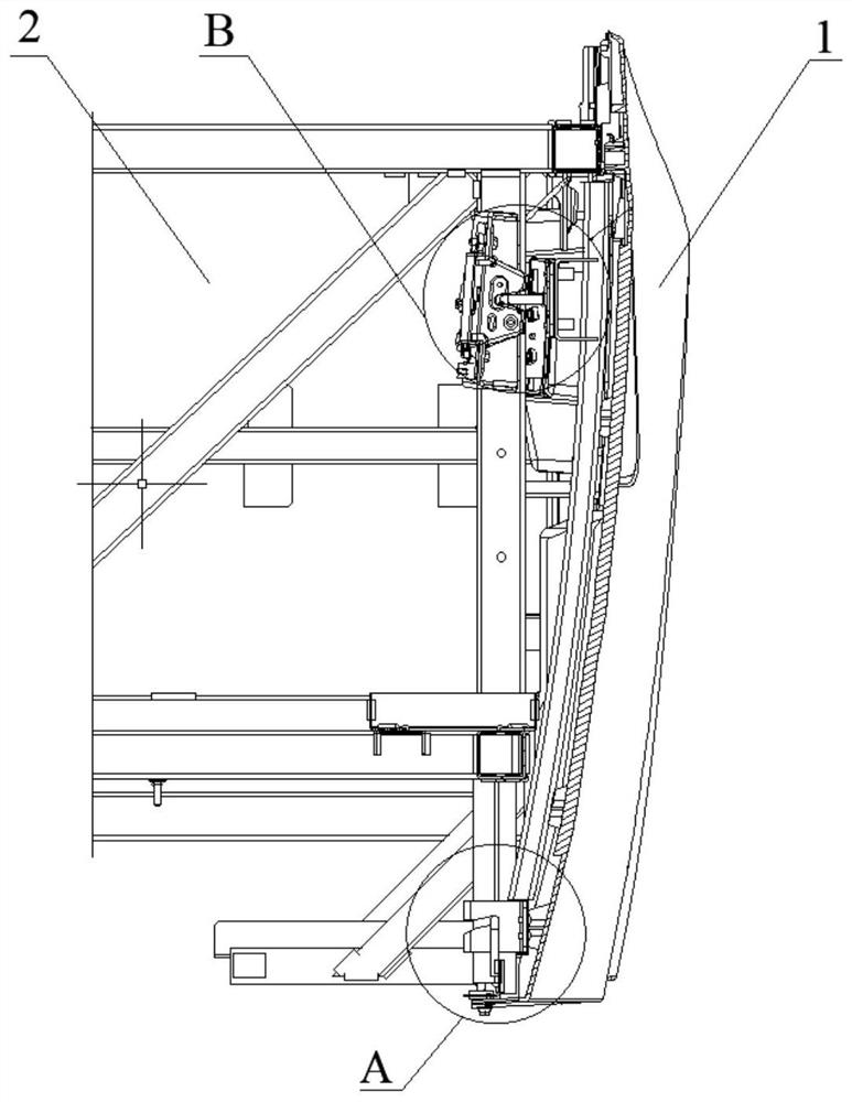 An opening structure for a maintenance cover for a vehicle