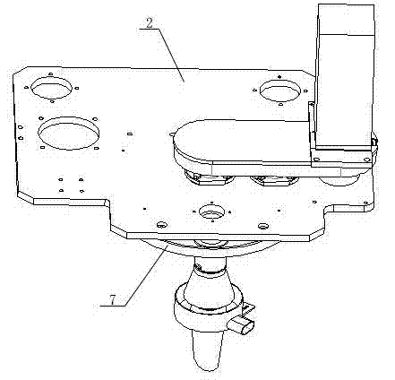 Rotating device with synchronous vertical moving effect