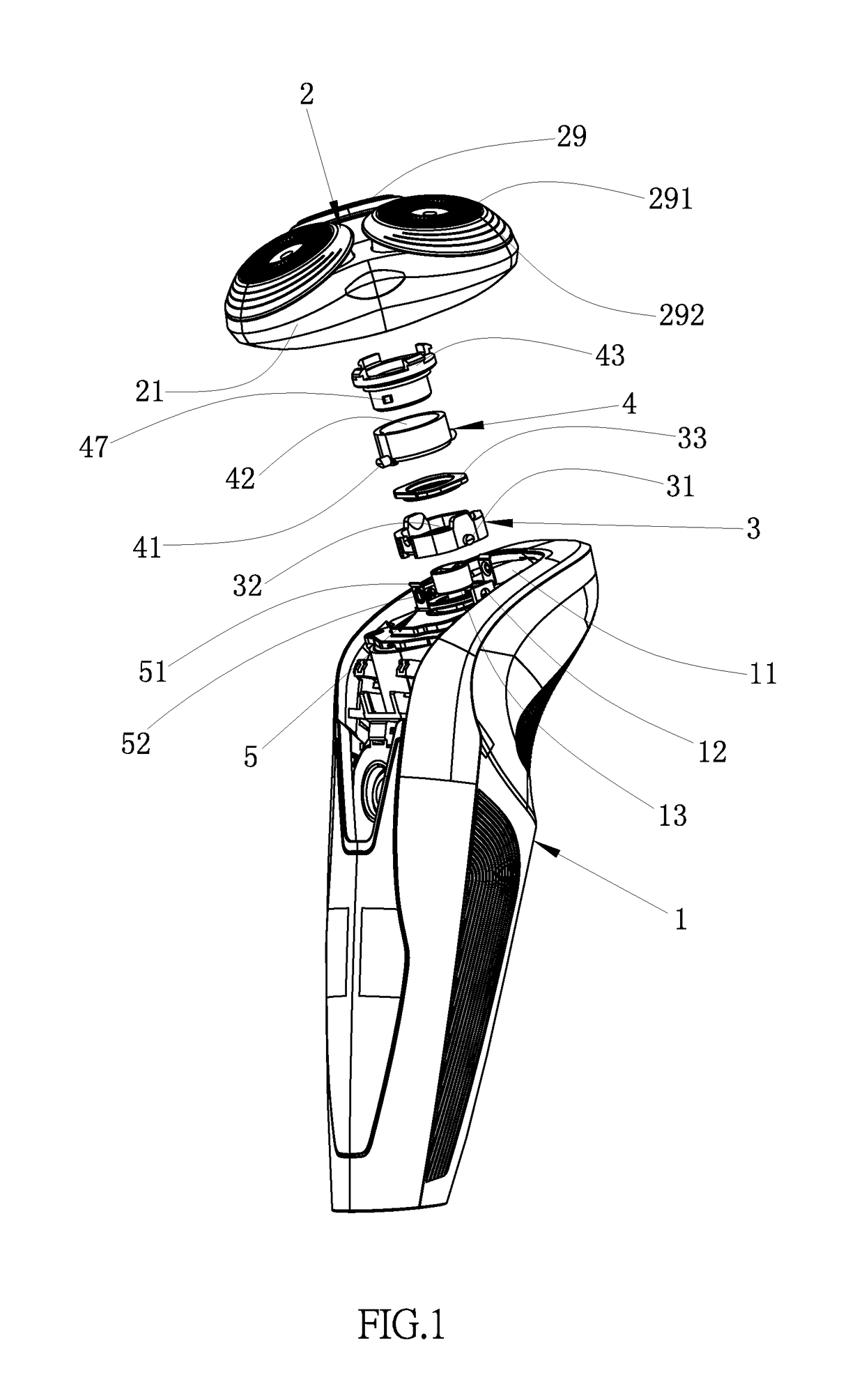 Detachable floating shaver