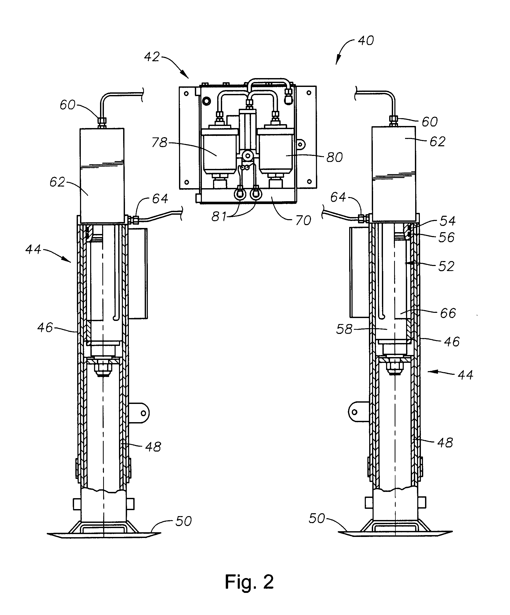 Landing gear control system for trailers