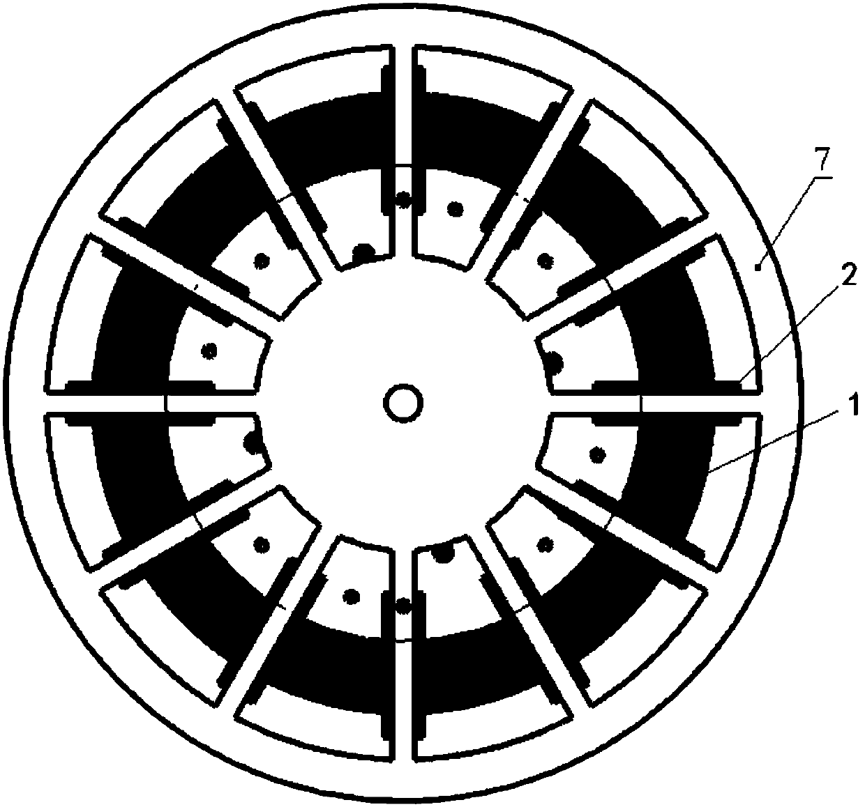 Disk type stator iron core welding method