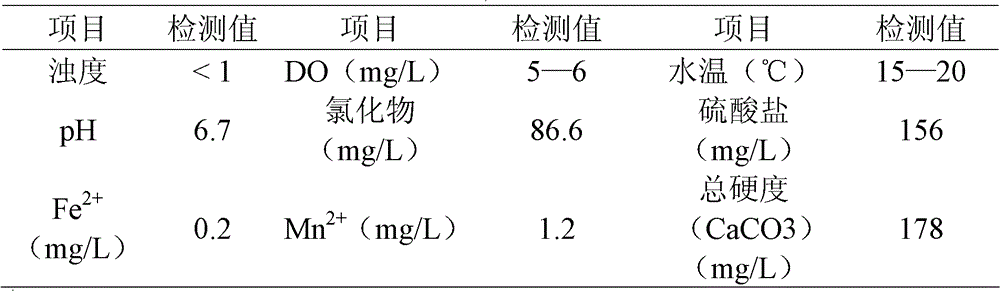 Process method for removing manganese from groundwater