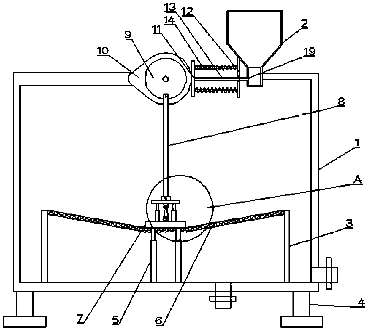 Agricultural product screening device with good screening effect