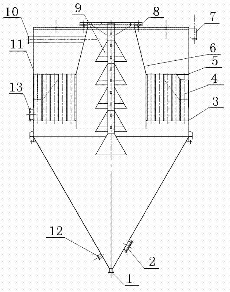 Settling separation device