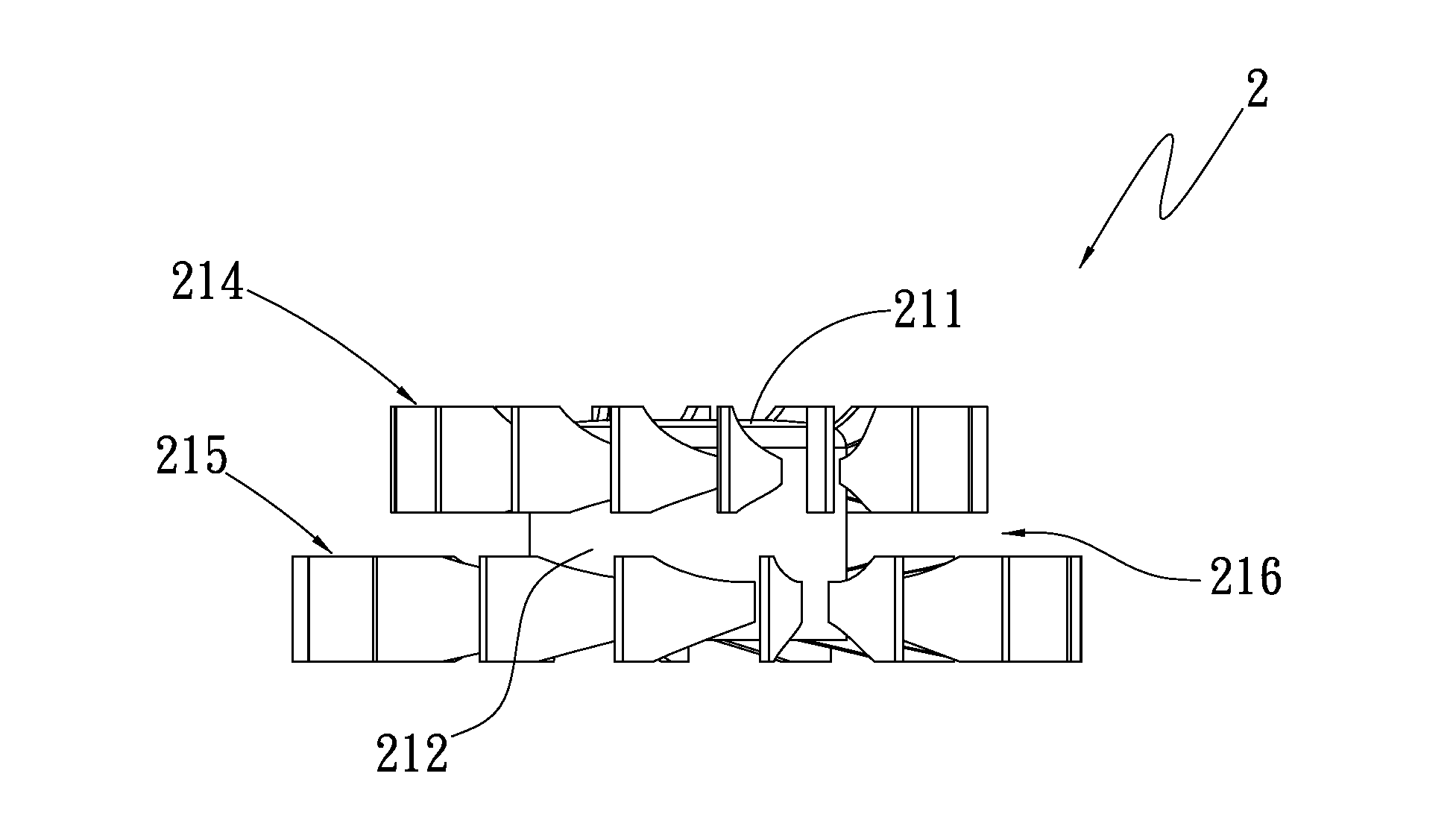 Fan blade system with multiple spaced layers of blades and centrifugal fan using same