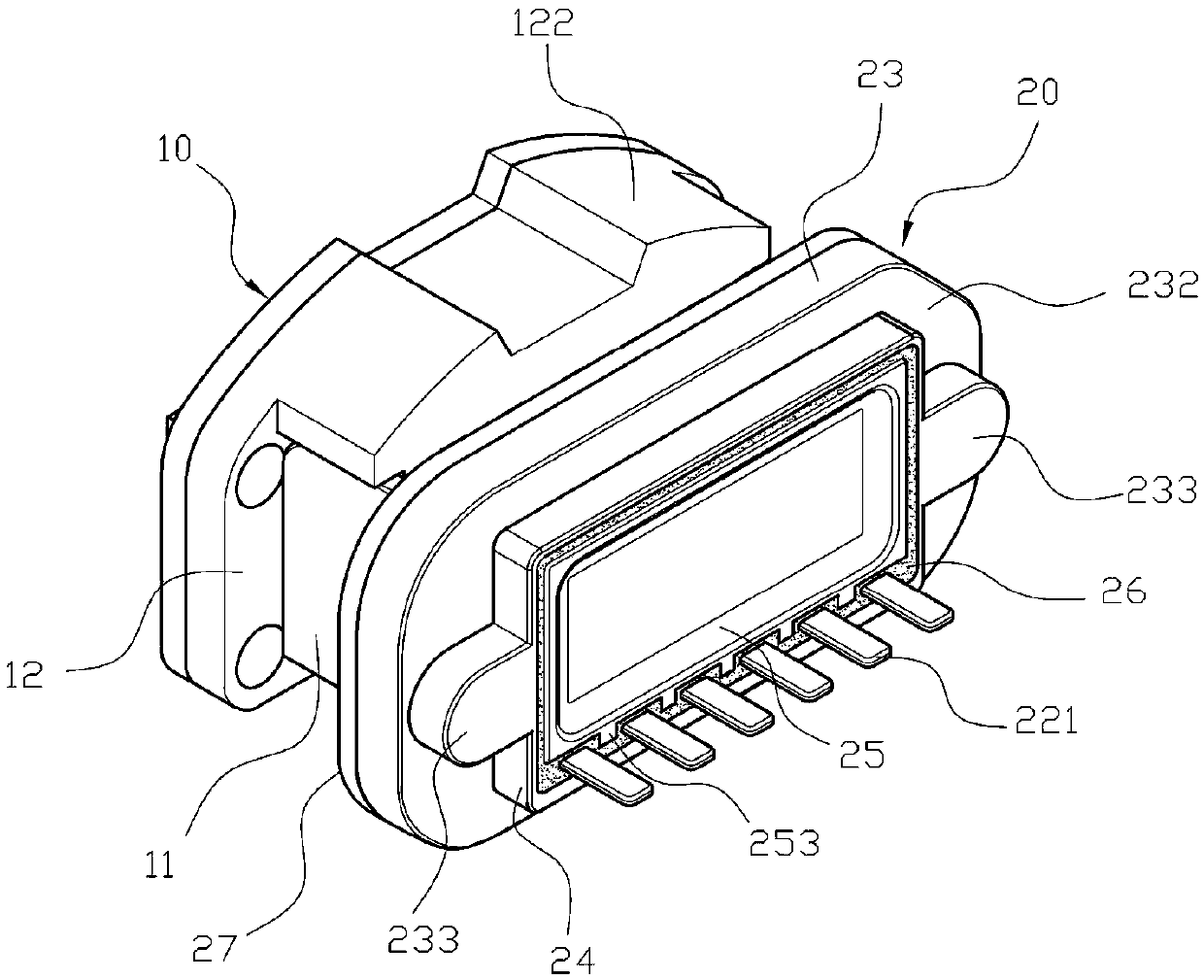 Knife switch-type waterproof connector