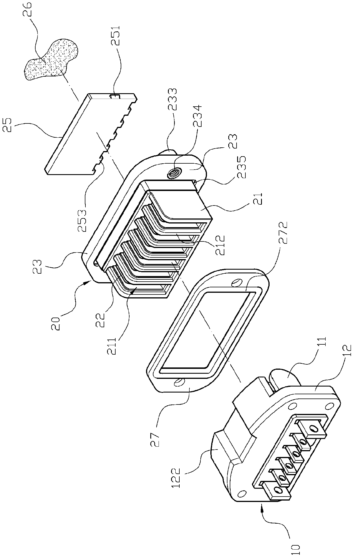 Knife switch-type waterproof connector