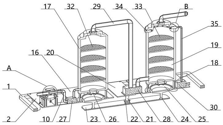 Desulfurization and denitrification mechanism for tail emission of intelligent boiler and control system of desulfurization and denitrification mechanism