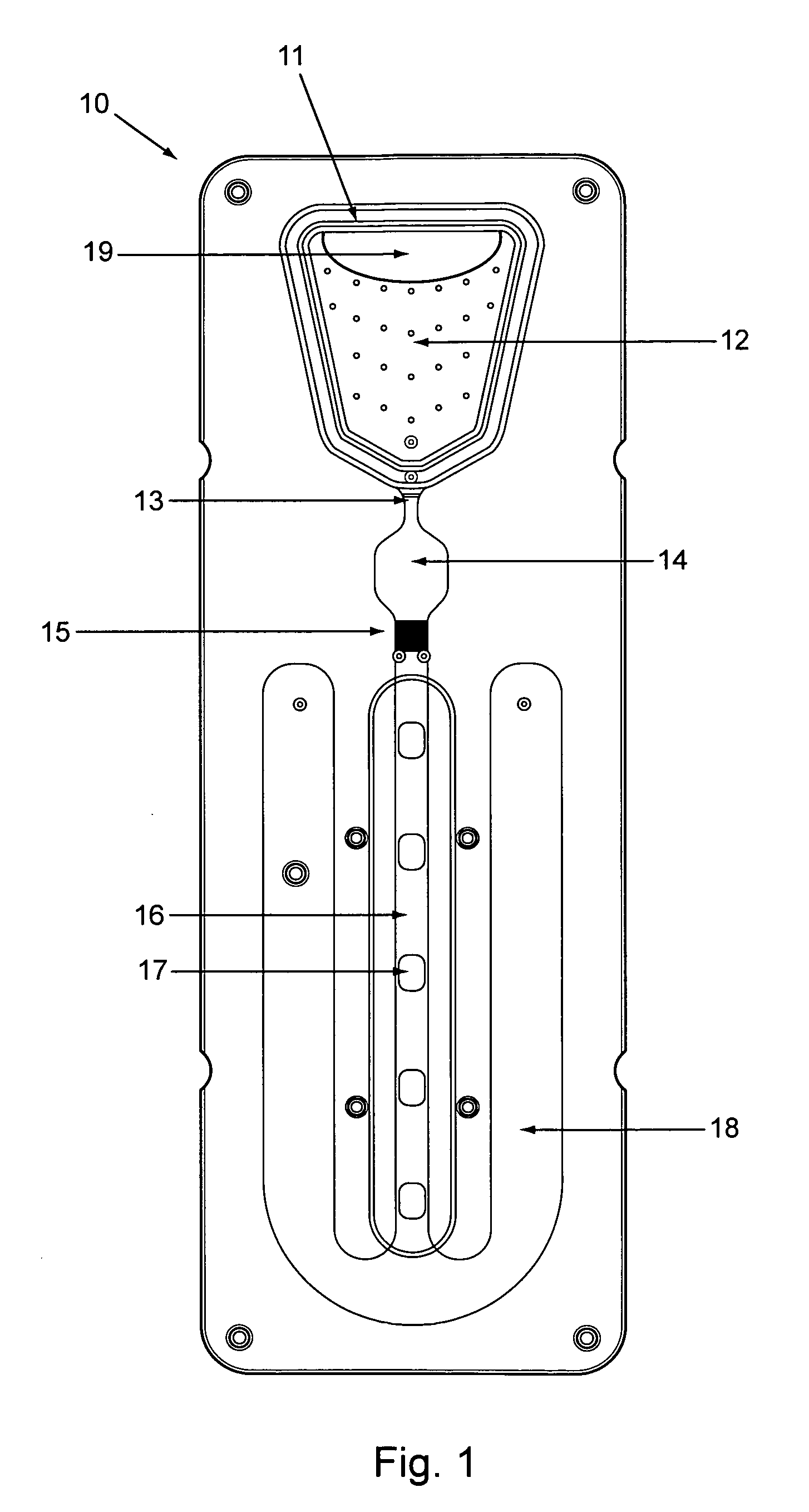 Analytical cartridge with fluid flow control