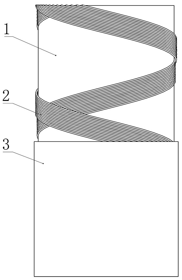 Winding wire for large-diameter high-pressure flexible composite pipe and using method of winding wire