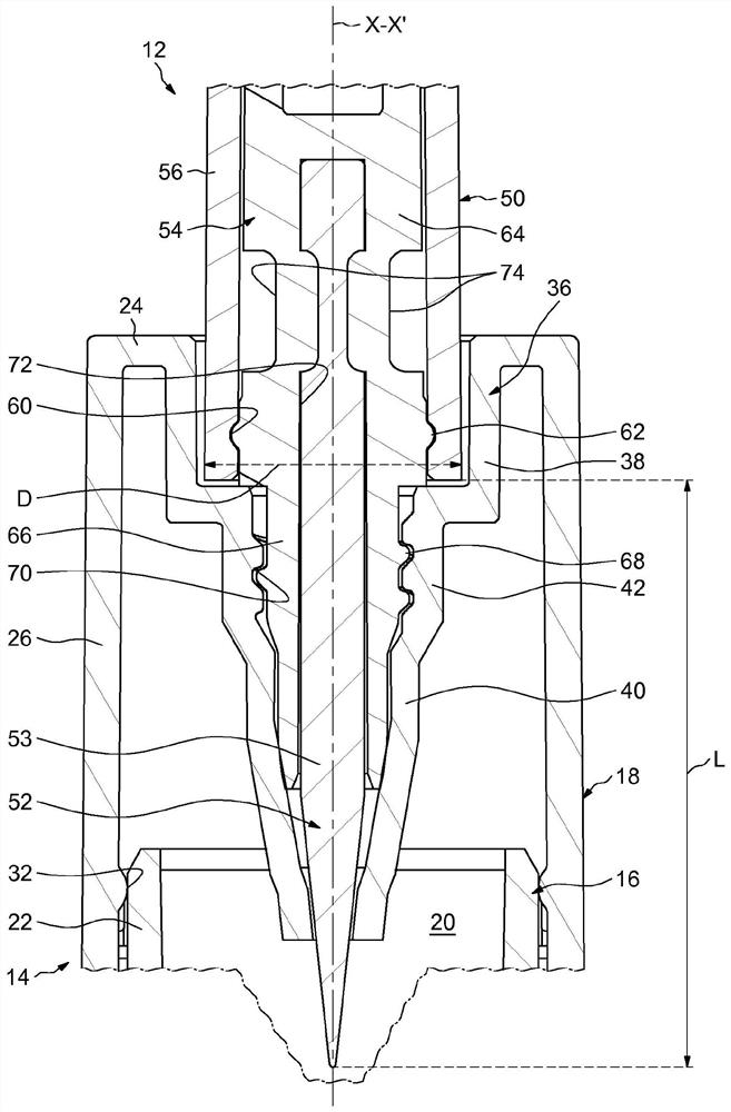 Applicator for applying product, in particular cosmetic product