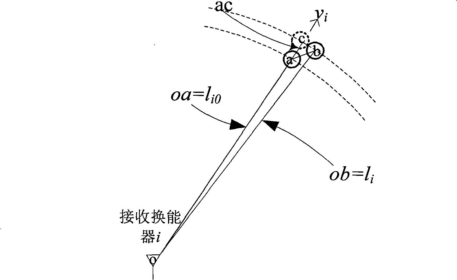 Method and apparatus for three-dimensional multi-movement objective positioning by using multi-frequency sound wave