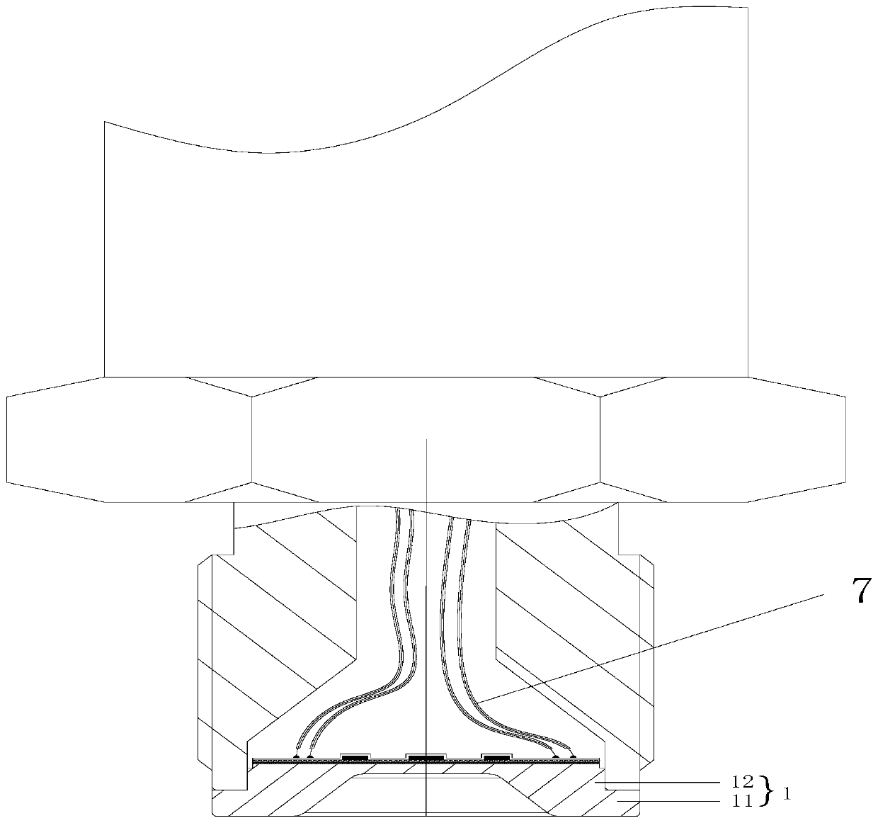 Pressure sensitive element resistant to high-temperature particle scouring, preparation method thereof and sputtering film pressure sensor