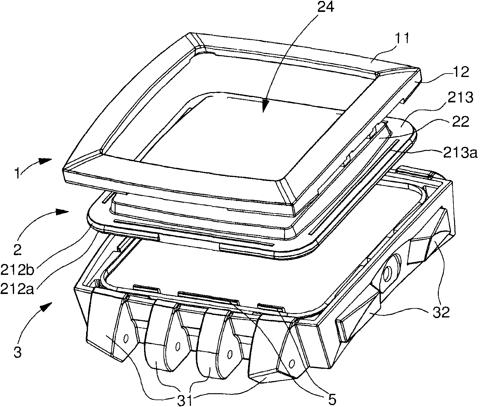 Method and device for fixing a sheet of glass with counter-blade