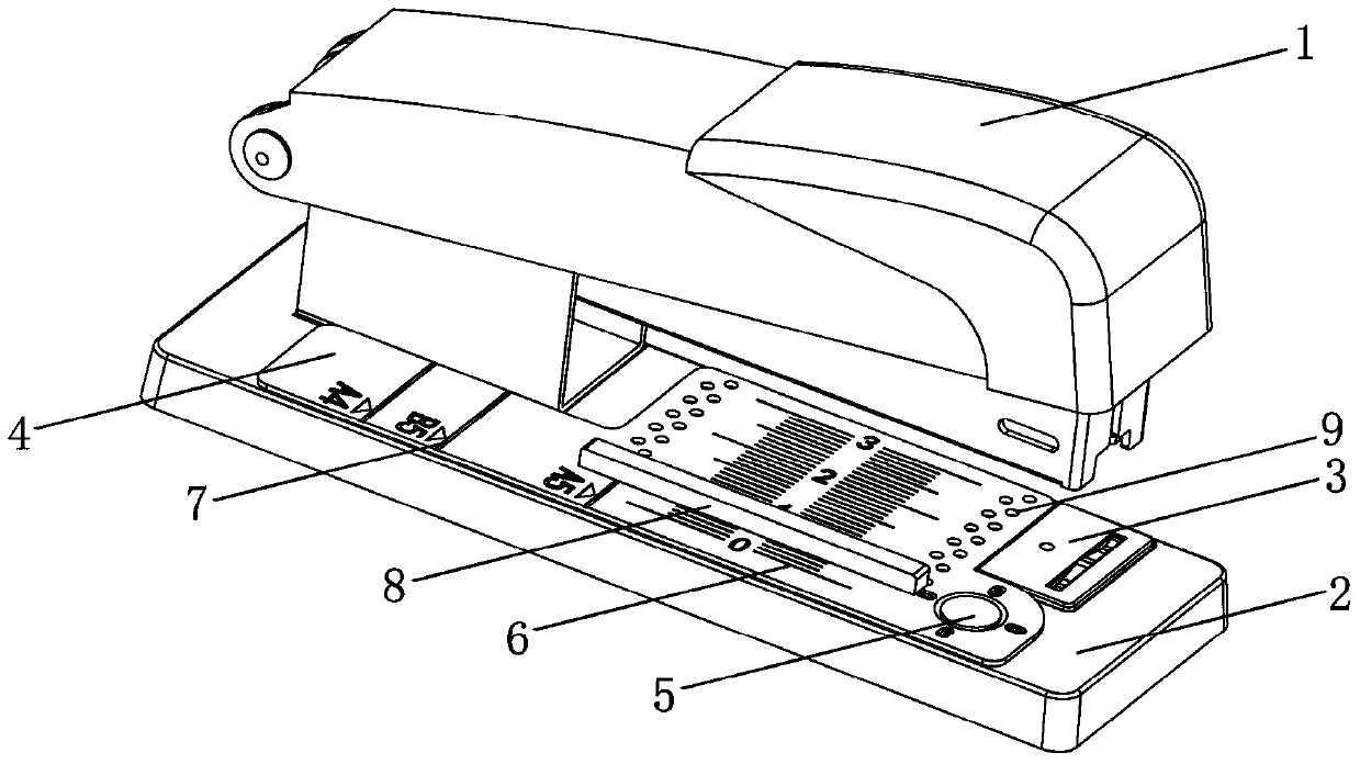 A stapler with a binding ruler