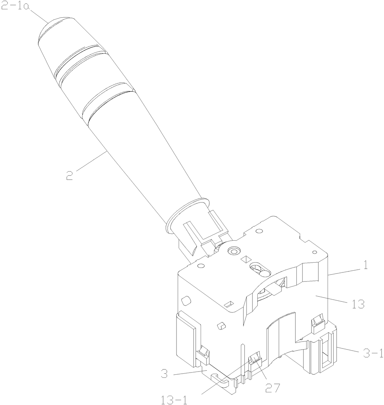 Automobile lamplight switch with long service life