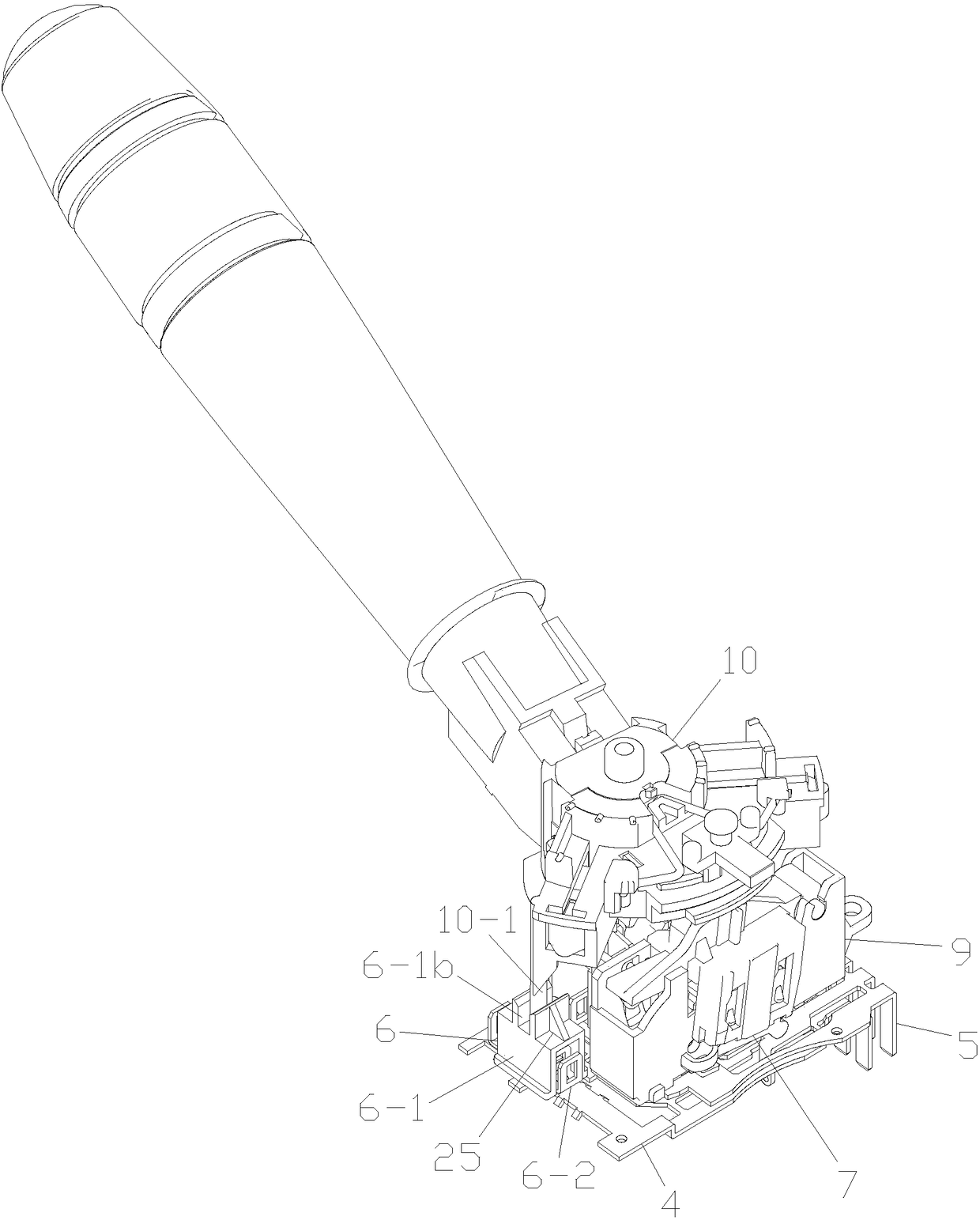 Automobile lamplight switch with long service life