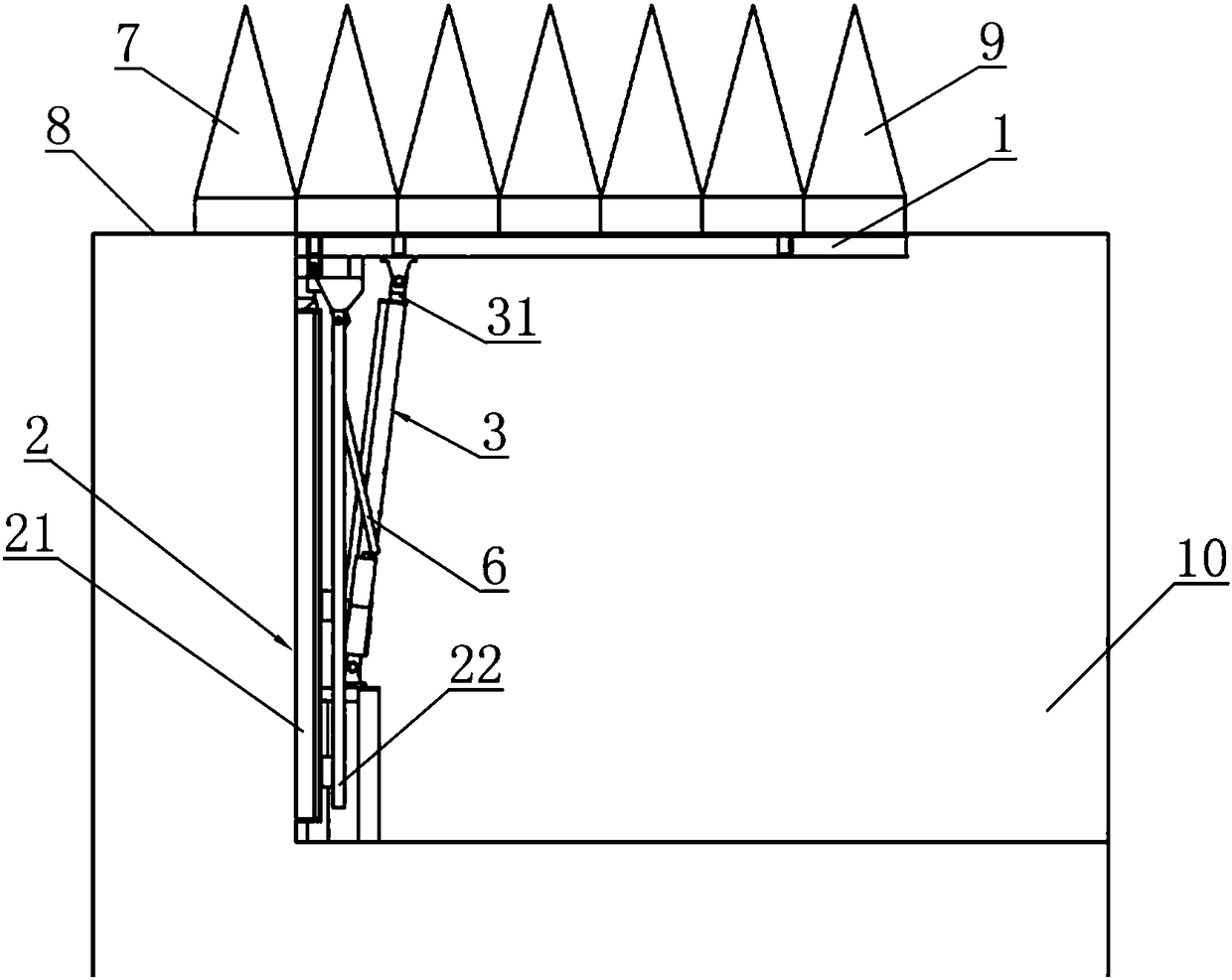 Flipping cover plate for microwave darkroom pit