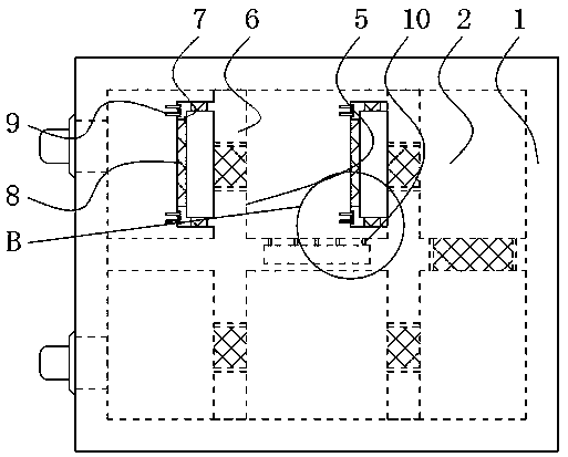 Environment-friendly dust falling equipment for waste gas treatment and with multiple filtering structures