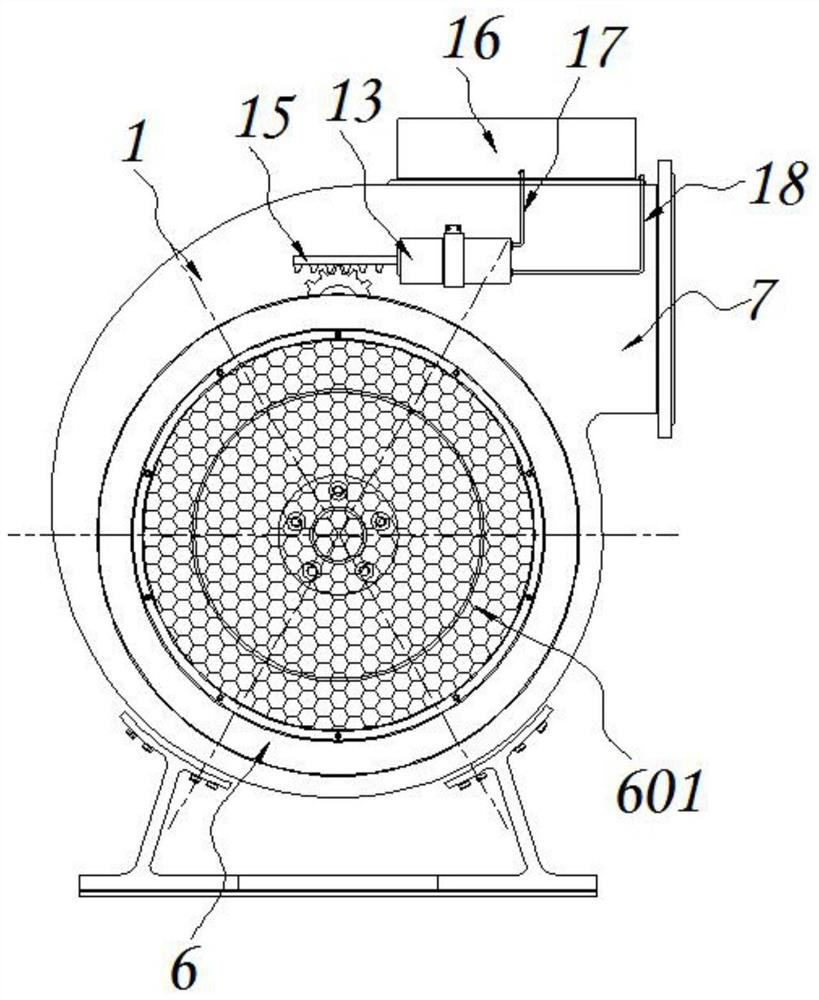 Low-noise type small centrifugal fan with self-cleaning structure