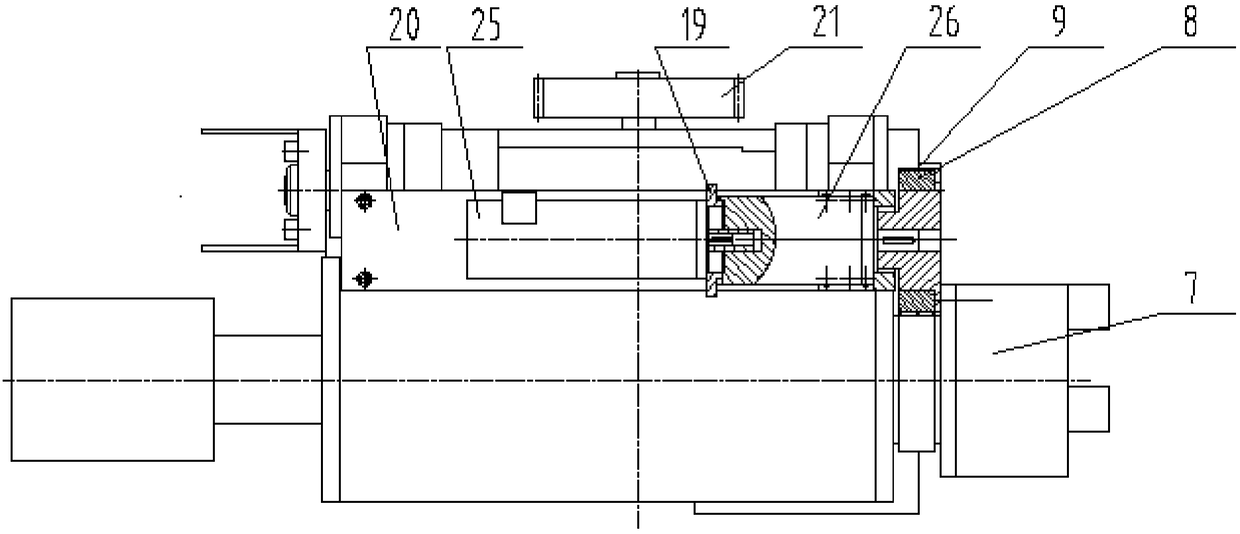 A floating clamping device of a hollow pipe fitting straightening machine